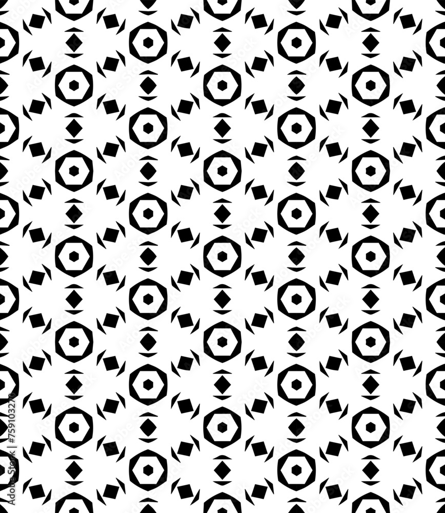 Black and white seamless abstract pattern. Background and backdrop. Grayscale ornamental design. Black and white seamless abstract pattern. Background and backdrop. Grayscale ornamental design.