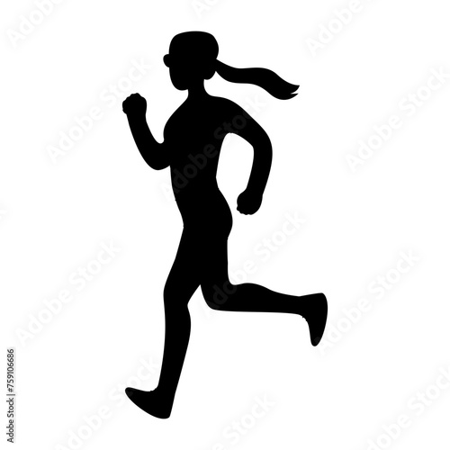 People Running Silhouette