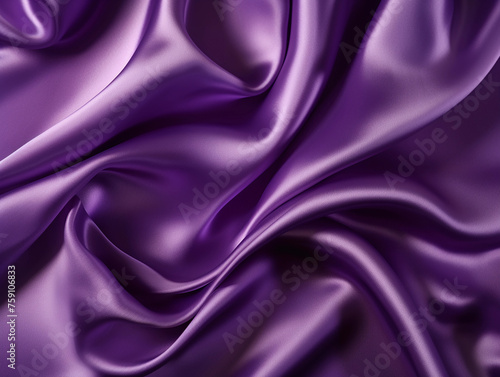 Wallpaper Mural rippled purple satin fabric, shiny luxury purple swirl silky backgrounds.  Torontodigital.ca