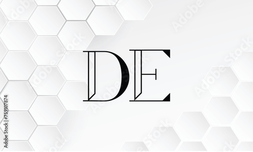 DE, ED, D, E, Abstract Letters Logo monogram