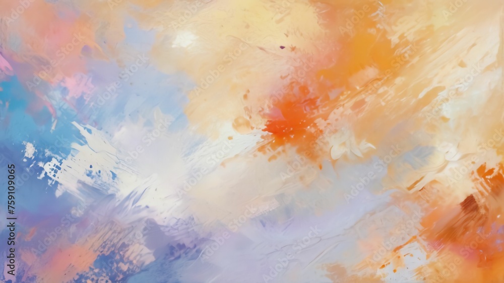 Modern impressionism technique. Wall poster print template. Abstract painting art. Hand drawn by dry brush of paint background texture. Kandinsky style. Generative AI Modern impressionism technique. Wall poster print template. Abstract painting art. Hand drawn by dry brush of paint background texture. Kandinsky style. Generative AI