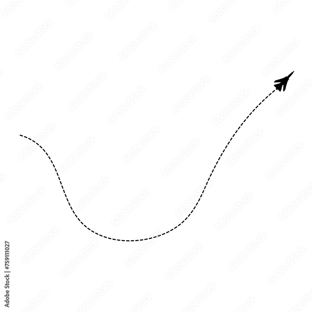 Airplane Dotted Route Airplane Dotted Route