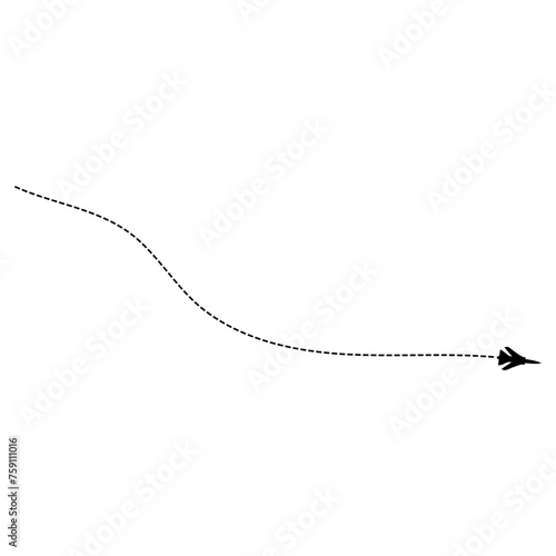 Airplane Dotted Route