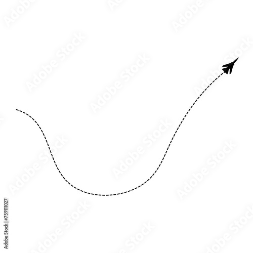 Airplane Dotted Route