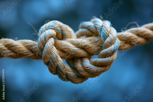 Close Up of Rope With Blurry Background