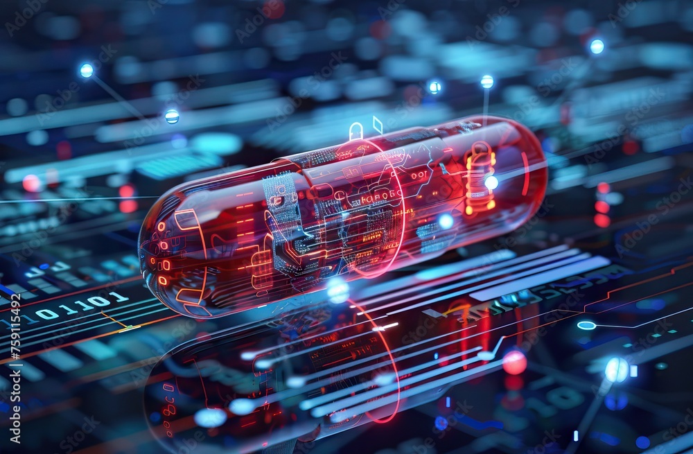 Image of dna strand and data processing over pills. Global medicine and digital interface concept digitally generated image. AI generated illustration Image of dna strand and data processing over pills. Global medicine and digital interface concept digitally generated image. AI generated illustration