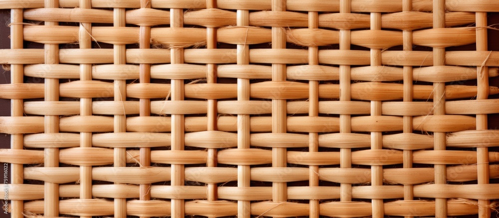 Wooden bamboo mesh texture, design decor detail Wooden bamboo mesh texture, design decor detail