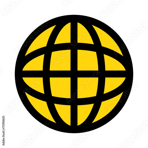 golden globe icon on white  earth globe   icon set  Planet Earth  world map   linear icons. Line with editable stroke