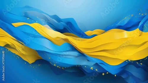 Vibrant blue and yellow waves pattern. Perfect for backgrounds.