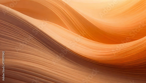 Abstract orange smooth waves. Modern soft luxury texture