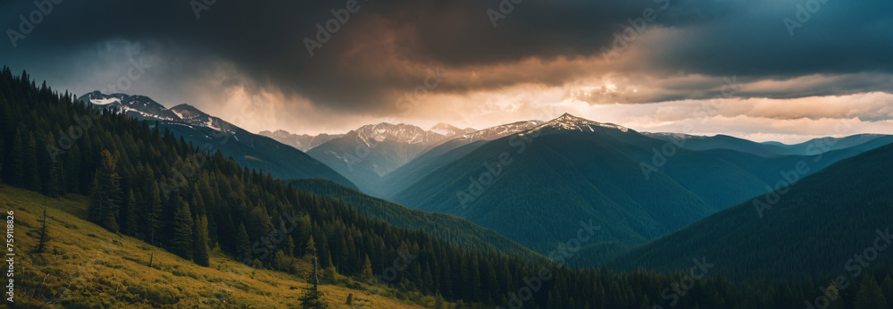 panorama of the mountains