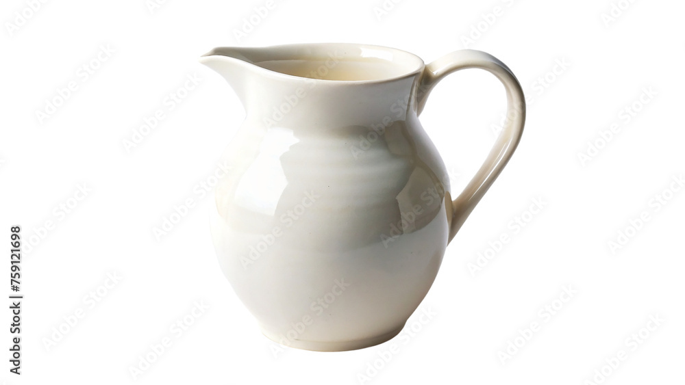 Empty White ceramic jug isolated on transparent background. Empty White ceramic jug isolated on transparent background.