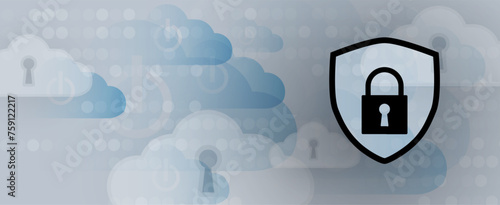 Cyber security and information or network protection. Future cyber technology web services for business and internet project