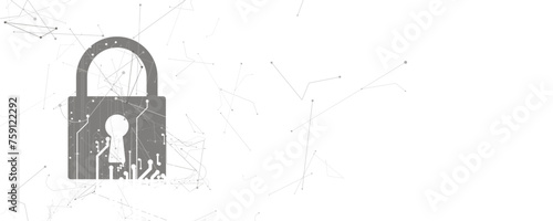 Cyber security and information or network protection. Future cyber technology web services for business and internet project