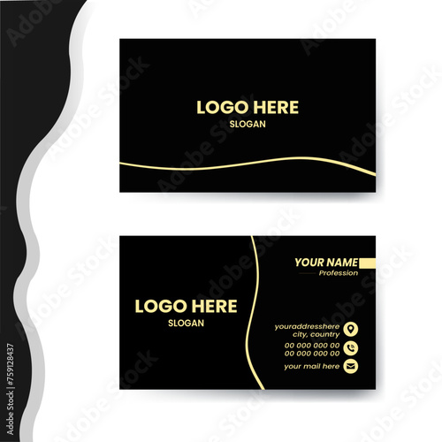 Creative and modern business card template, Portrait CARD, Vector illustration
 photo