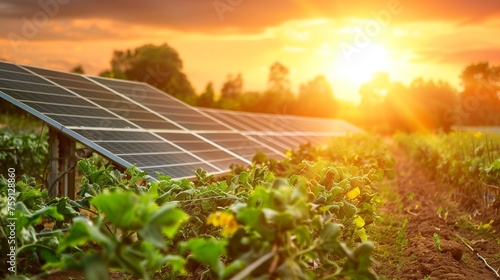 Agrivoltaics, a sustainable farming innovation, integrates solar panels with crops, allowing for simultaneous agricultural production and renewable energy generation on the same land.