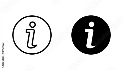 information sign icon set, information sign icon set in trendy flat style, vector illustration on white backgrond