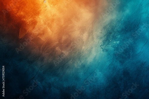 Orange blue teal white psychedelic grainy gradient color