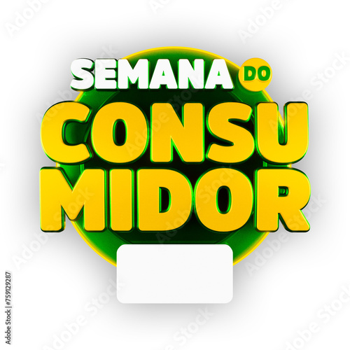 Promoção semana do consumidor 3D render