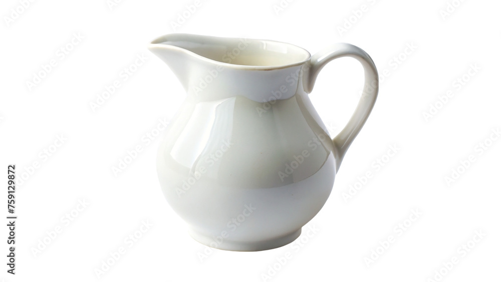 Empty White ceramic jug isolated on transparent background. Empty White ceramic jug isolated on transparent background.