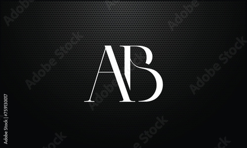 AB, BA, A, B, Abstract Letters Logo Monogram