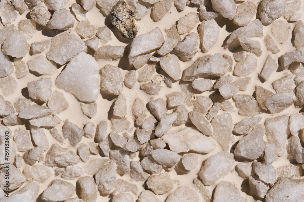 Concrete wall is finished with granite chips. Concrete wall is finished with granite chips.