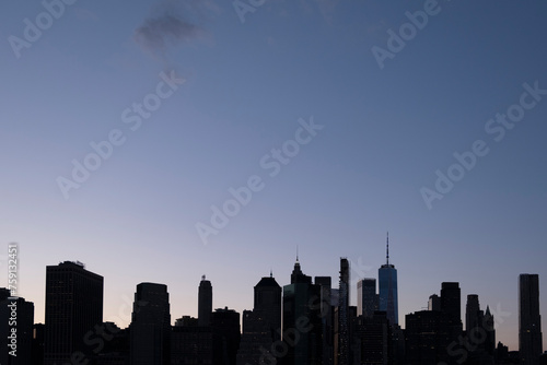 New York City skyline silhouette photo