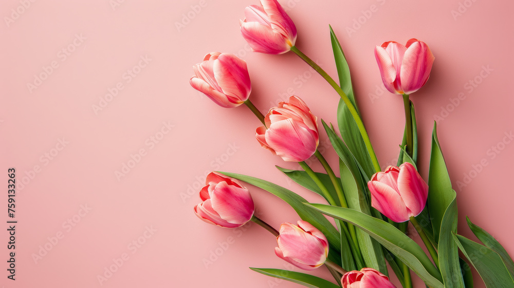 Romantic Pink Tulips: Capturing Spring's Beauty Romantic Pink Tulips: Capturing Spring's Beauty