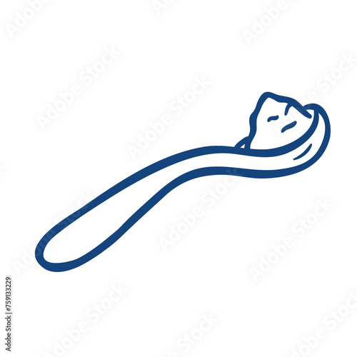 A spoonful of sugar or something else. Hand drawn vector illustration
