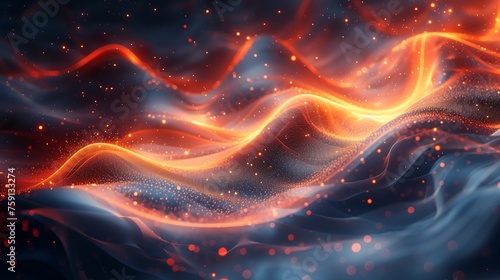 Abstract Energy Flow with Glowing Particles