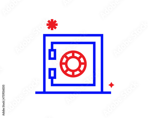 safe money illustration in flat style design. Vector illustration.	