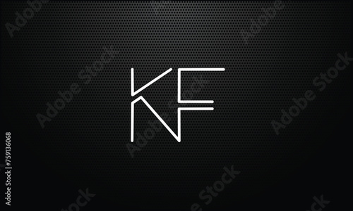 KF, FK, K, F, Abstract Letters Logo Monogram