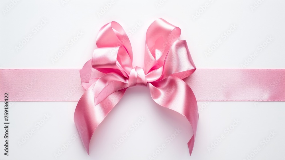 Pink ribbon tie for gift box wrapping Pink ribbon tie for gift box wrapping