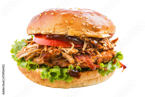 Flavorful BBQ Chicken Stack burger