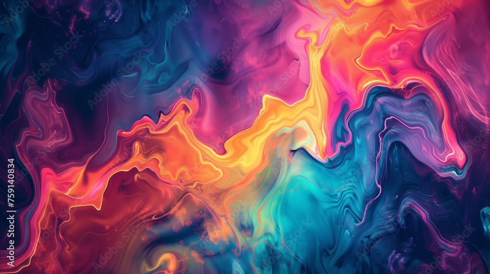 Abstract Colorful Fluid Art Background
