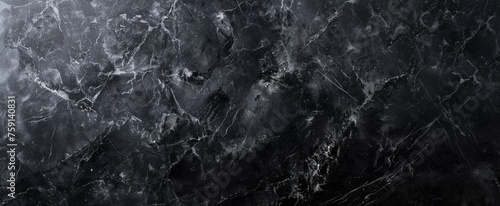 Black marble texture background, dark stone pattern for design cover page and wallpaper Generative AI