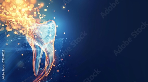 Abstract background template of dental and tooth photo