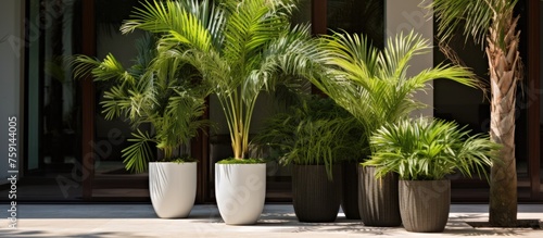 Areca Palm as Outdoor Decoration photo