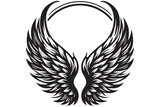 Brid Wings  silhouette vector illustration 