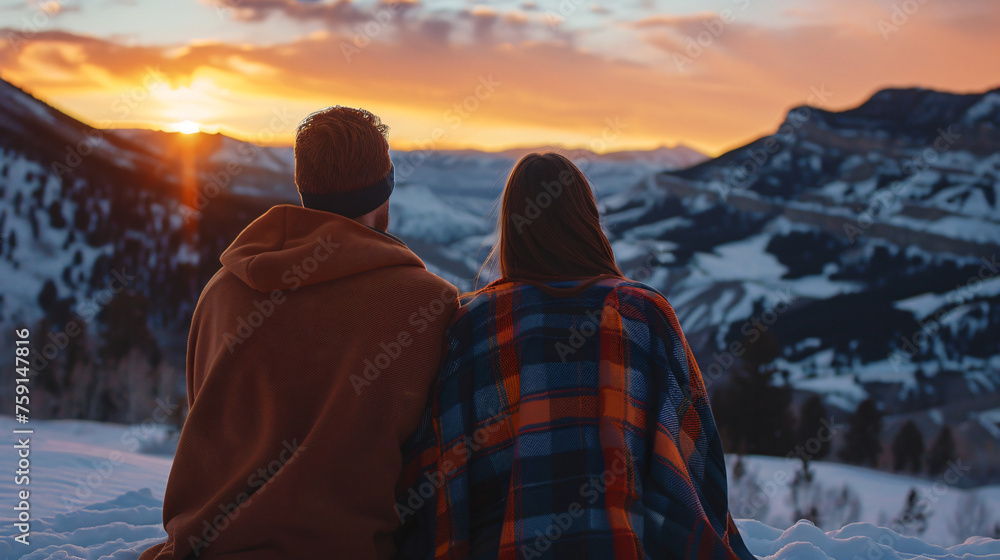 couple in the winter mountains sunset, couple, silhouette, sunset, love, woman, people, sky, romance, sun, kiss, winter, romantic, family, sunrise, beach, nature, mountain, happiness, lovers