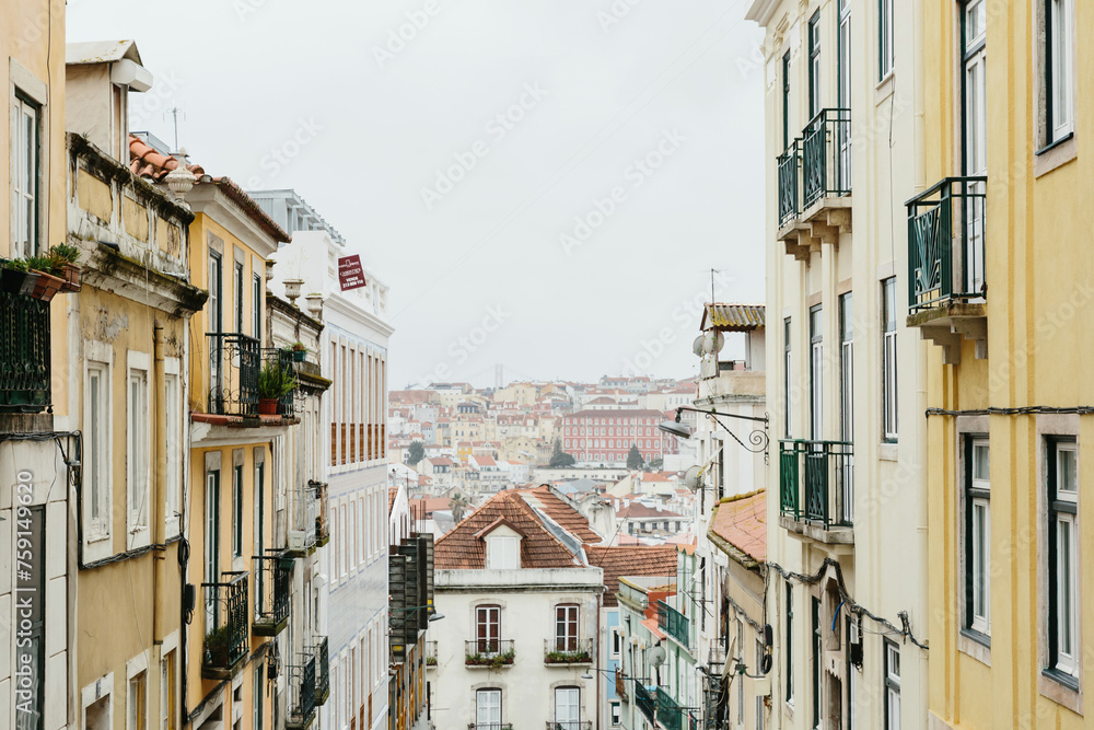 City view of Lisbon from the Alfama District. City view of Lisbon from the Alfama District.