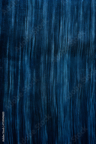 Close-up Detailed Textured View of Classic Blue Denim Jeans with Vintage Appeal © Lura