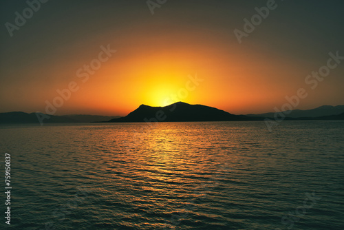 aidipsos evia greece sunset photo