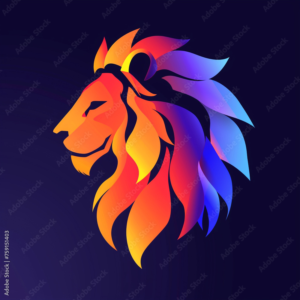 lion logo сreated with Generative Ai lion logo сreated with Generative Ai