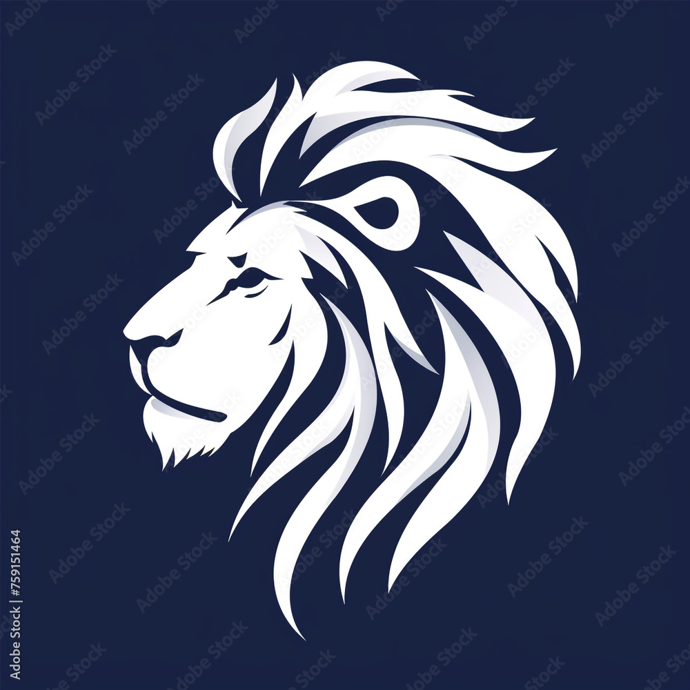 Fototapeta premium lion logo сreated with Generative Ai