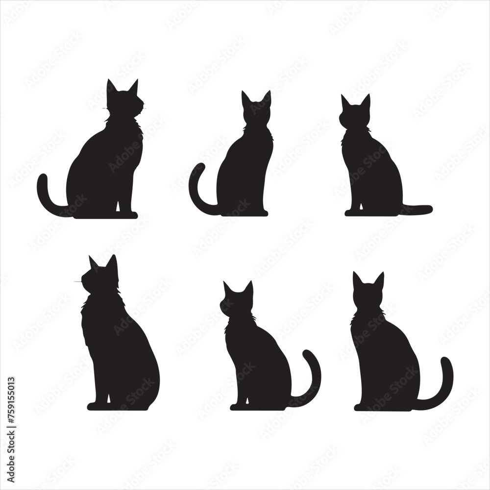 A black silhouette Luna cat set
A black silhouette Luna cat set