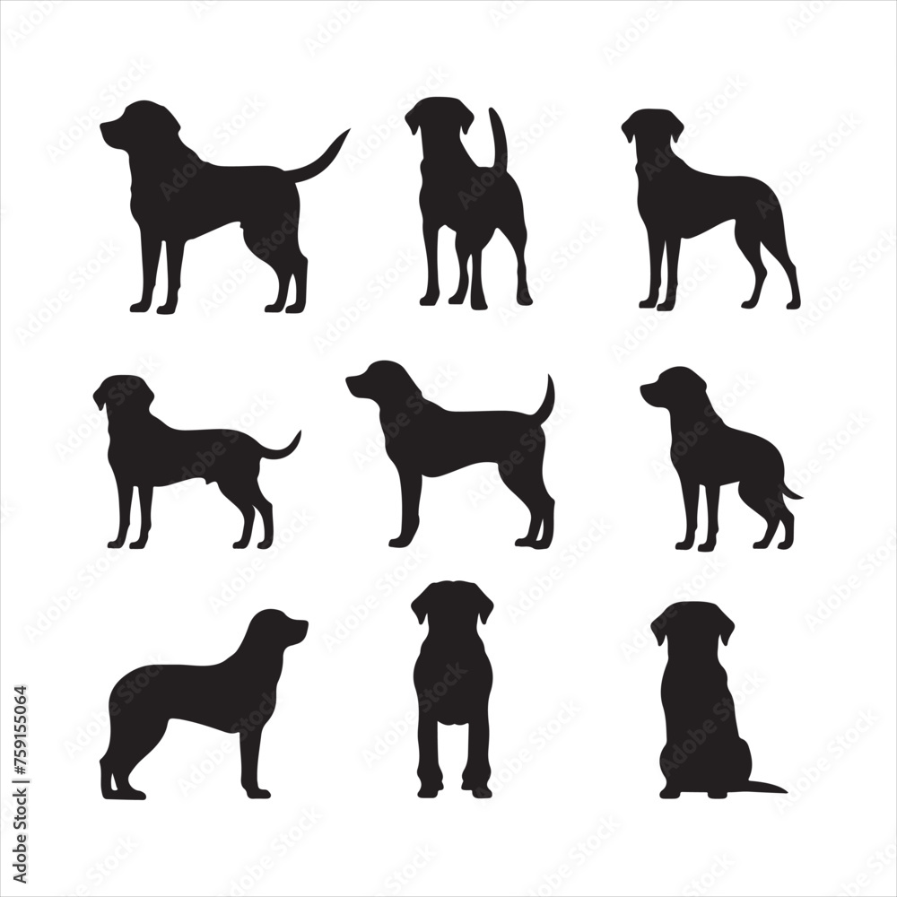 A black silhouette Lucy dog set
