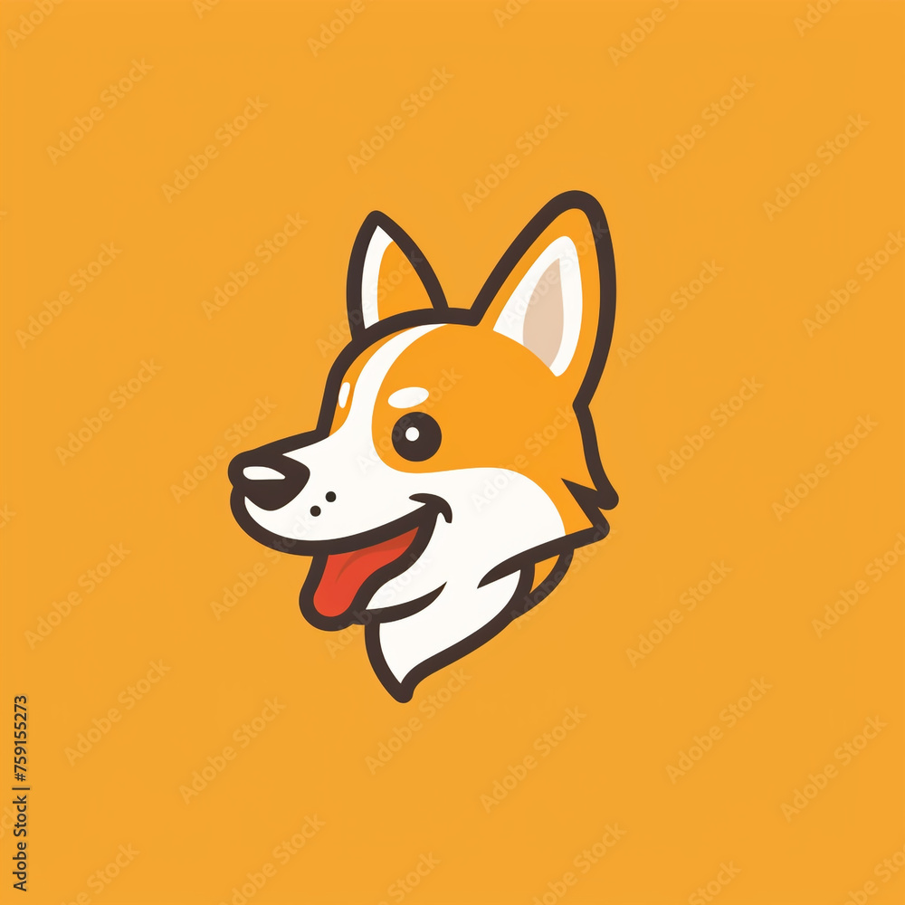 very simple Dog logo сreated with Generative Ai very simple Dog logo сreated with Generative Ai