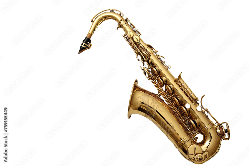 Obraz premium elegant saxophone isolated on a transparent background