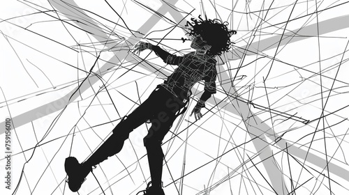 Write about a characters struggle to maintain agility in a clumsy world.